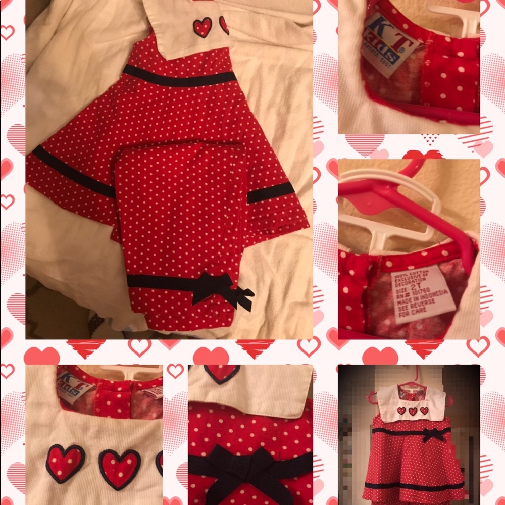 Girls 2 piece matching outfit.